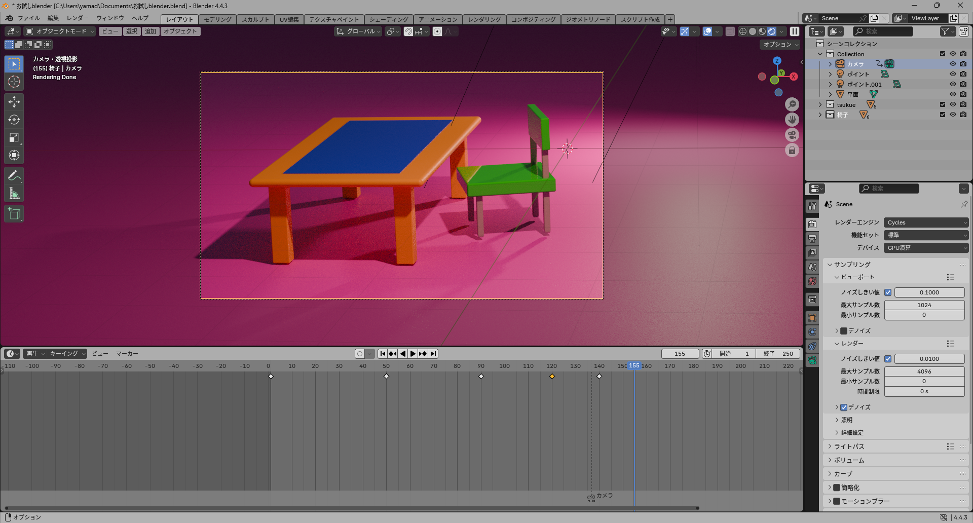 Blenderお勉強1日目